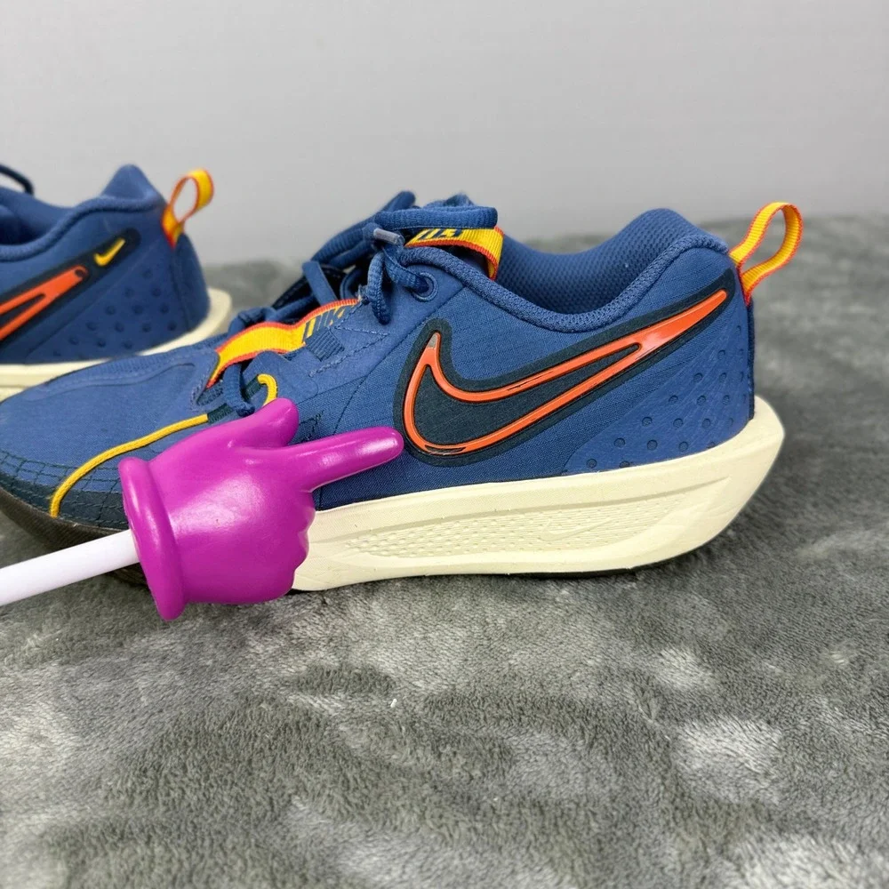 Nike Kids Basketball Shoes Blue Orange Sneakers‎ Athletic 6Y